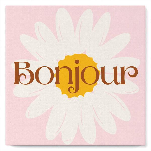 Mini peinture au numéro : Bonjour  - toile tendue sur chassis - FiguredArt-SFA037-Y