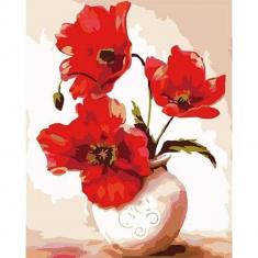 Paint by numbers Pretty Poppies - without frame