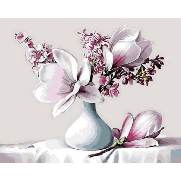 Peinture au numéro : Magnolia  - sans châssis en bois - FiguredArt-PN670