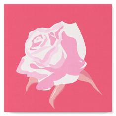 Mini peinture au numéro : Corolle de Rose  - toile tendue sur chassis