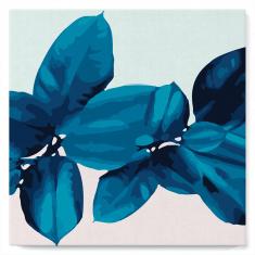 Mini Paint by numbers Foliage Plant - already stretched on a wooden frame