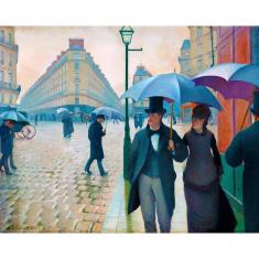 Paint by numbers Gustave Caillebotte's Paris Street Rainy Day - already stretched on a wooden frame