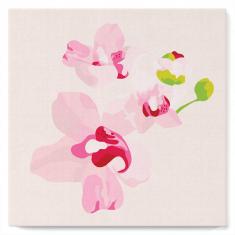 Mini Paint by numbers Pink Orchids Set 2 of 4 - already stretched on a wooden frame
