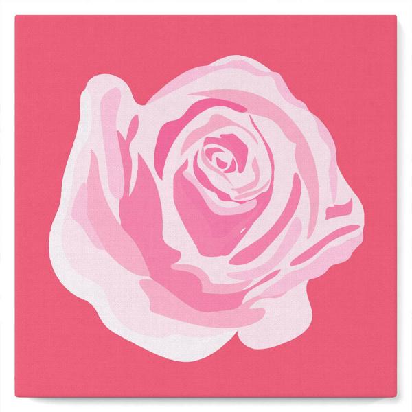 Mini peinture au numéro : Corolle de Rose 2  - toile tendue sur chassis - FiguredArt-SFA052-Y