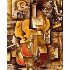 Peinture au numéro : Picasso Violon et Raisins  - sans châssis en bois