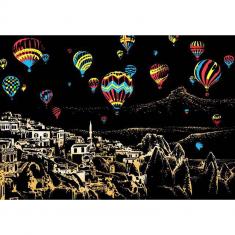 Scratch Painting Hot air balloon