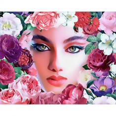 Paint by numbers Beauty and Flowers - already stretched on a wooden frame