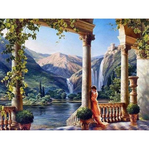 Peinture au numéro : Une Déesse au bord de l'eau  - sans châssis en bois - FiguredArt-PN187