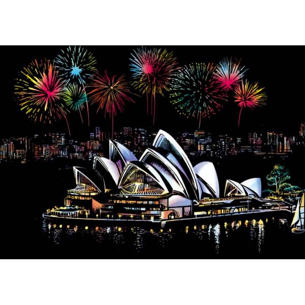 Peinture à gratter : Sydney en Australie - FiguredArt-SP1010