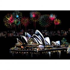 Scratch Painting Sydney Opera House