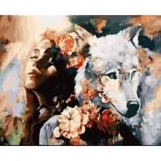 Paint by numbers Wolf Sensuality - without frame