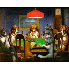 Malen nach Zahlen Poker spielende Hunde - ohne Keilrahmen