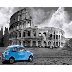 Paint by numbers Blue Fiat and Coliseum - without frame