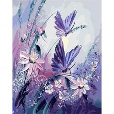 Paint by numbers Flowers and Butterflies - without frame