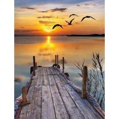 Diamond Painting Dock on Lake - without frame