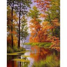 Diamond Painting Lake in Autumn - without frame