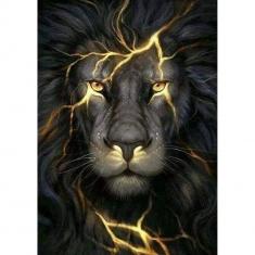 Diamond Painting Black Lion - without frame