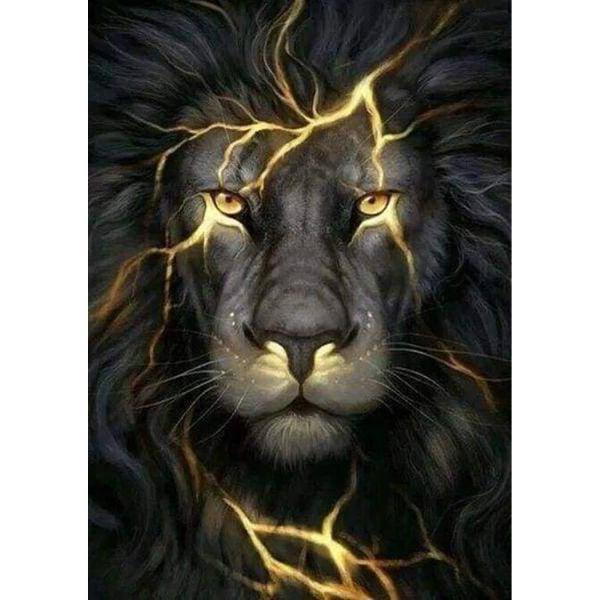 Diamond painting : León Relámpago - sin marco de madera - FiguredArt-DP-561