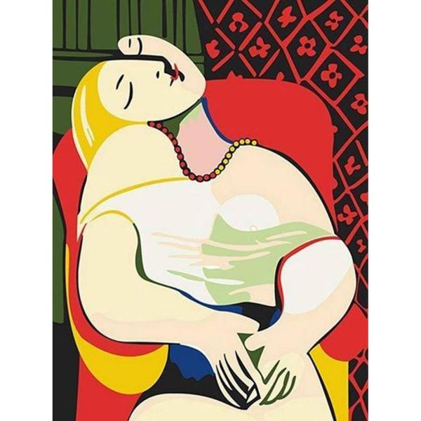 Peinture au numéro : Picasso Le Rêve  - sans châssis en bois - FiguredArt-PN1242