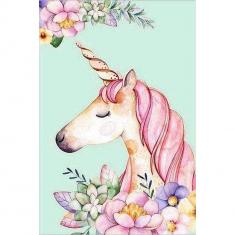 Broderie diamant : Licorne Dessin - sans chassis en bois