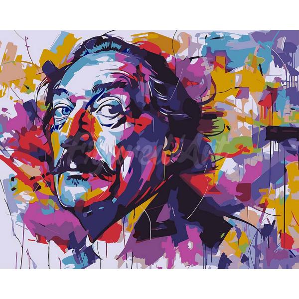 Peinture au numéro : Street Art Moustache  - toile tendue sur châssis - FiguredArt-FA10271-Y