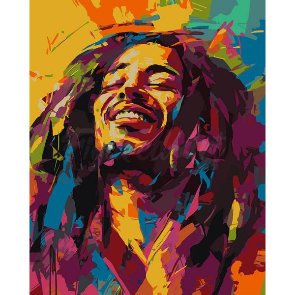 Peinture au numéro : Street Art Reggae  - toile tendue sur châssis - FiguredArt-FA10272-Y