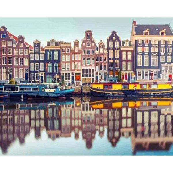 Peinture au numéro : Amsterdam  - sans châssis en bois - FiguredArt-PN2063