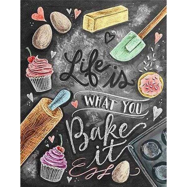 Diamond Painting Leinwand Bake it - ohne Keilrahmen - FiguredArt-DP-666