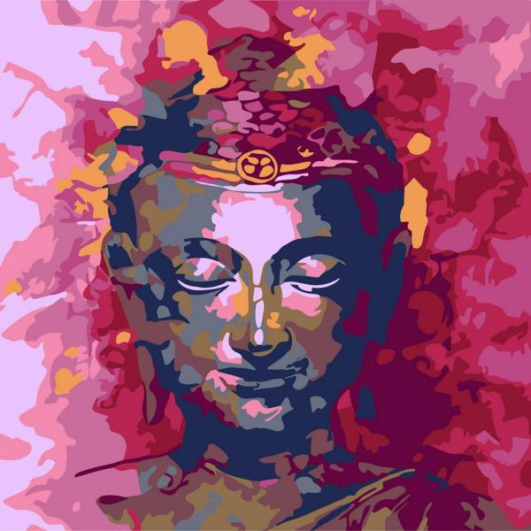 Mini broderie diamant : Bouddha précieux  - toile tendue sur chassis - FiguredArt-DP-SFA065-Y