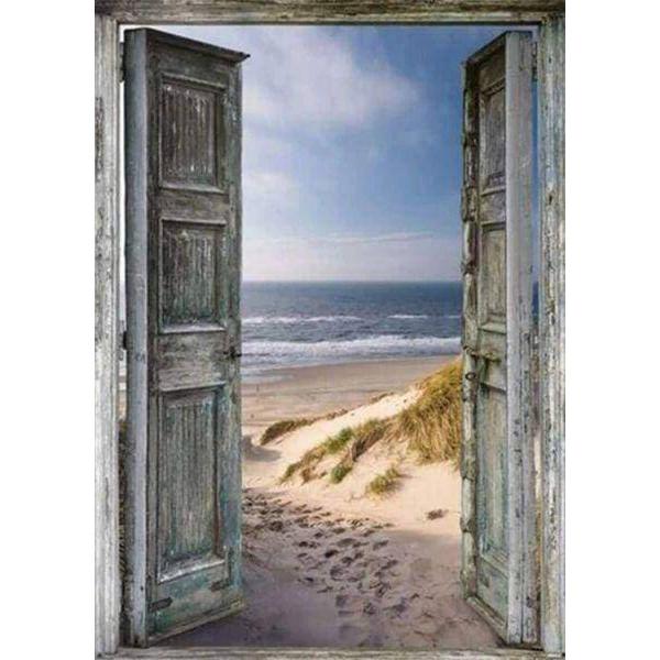 Diamond Painting Leinwand Tor zum Strand - ohne Keilrahmen - FiguredArt-DP-768