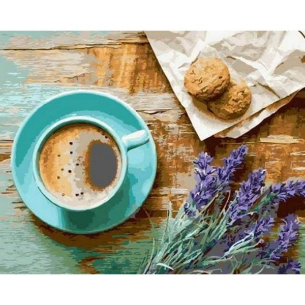 Peinture au numéro : Pause Café  - sans châssis en bois - FiguredArt-PN1224