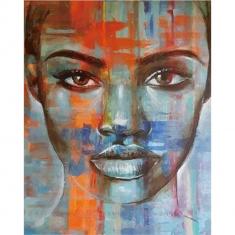 Pintura por números:Mirada de mujer  - sin marco de madera