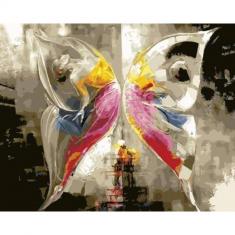 Paint by numbers Colorful Abstract Butterfly - without frame