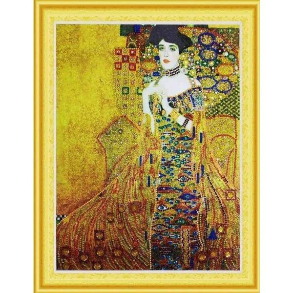 Broderie diamant : Madame Bauer Klimt - sans chassis en bois - FiguredArt-DP-1219