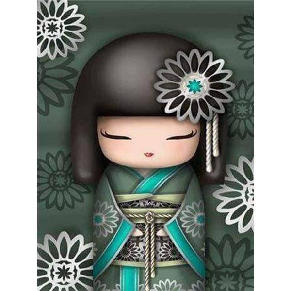 Broderie diamant : Habit Asiatique - sans chassis en bois - FiguredArt-DP-002