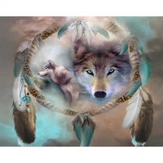 Diamond Painting Wolves and Feathers - without frame