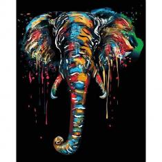 Paint by numbers Elephant Painting - already stretched on a wooden frame