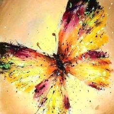 Paint by numbers Bright colors Butterfly - without frame