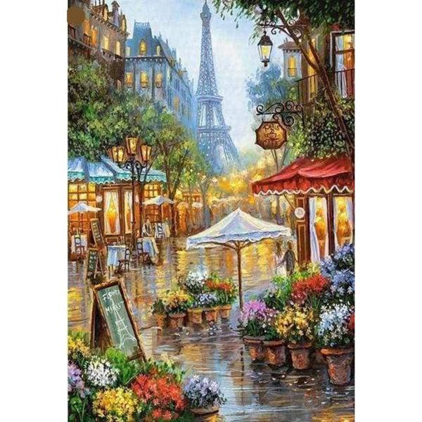 Broderie diamant : La Boutique du Fleuriste Paris - sans chassis en bois - FiguredArt-DP-162