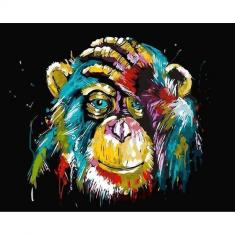 Paint by numbers Baboon Pop Art - without frame