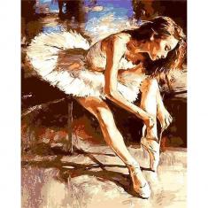 Paint by numbers A Ballerina getting Ready - without frame