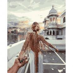 Paint by numbers Romantic stroll - without frame