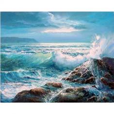Paint by numbers Waves - without frame