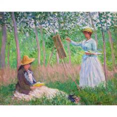 Diamond Painting Monet's In the Woods at Giverny, Blanche Hoschedé at Her Easel with Suzanne Hosched