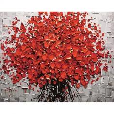 Paint by numbers Abstract Red Flowers - without frame