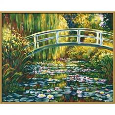 Peinture au numéro : Le Bassin aux nymphéas Monet - sans châssis en bois