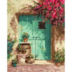 Paint by numbers Green Door - without frame