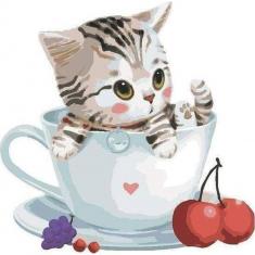 Paint by numbers Cherry Cat - without frame