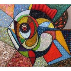 Diamond Painting Leinwand Fisch abstrakt - ohne Keilrahmen