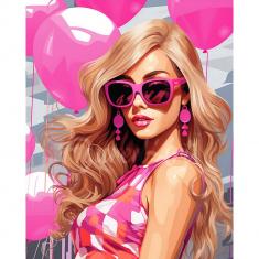 Diamond Painting Pink Balloons and the Diva - without frame